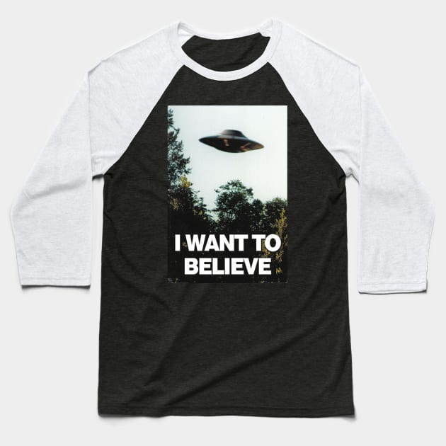 I Want To Believe Baseball T-Shirt by discpeplum